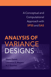 Analysis of Variance Designs by Glenn Gamst