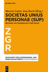 Societas Unius Personae (SUP) by Marcus Lutter