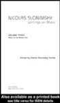 Nicolas Slonimsky Writings On Music Volume Three by Electra Slonimsky Yourke