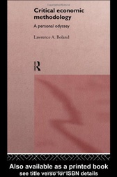 Critical Economic Methodology by Lawrence Boland