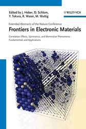 Frontiers of Electronic Materials by Jörg Heber