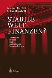 Stabile Weltfinanzen? by Michael Frenkel